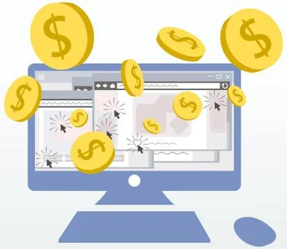 Lucrative Clicks Stock Illustration