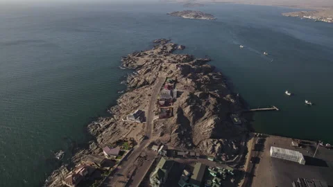 Luderitz city in Namibia drone view Stock Footage 263411934
