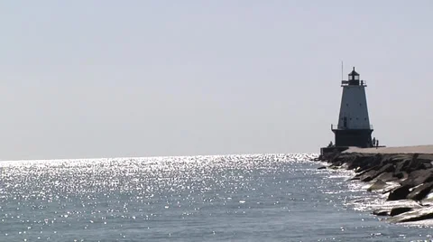 Ludington Lighthouse Vídeos de archivo 39491390