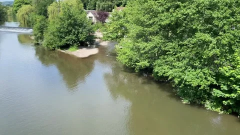 Ludlow Castle and the River Teme,  Ludlow, Shropshire, England, UK Video stock 279090517