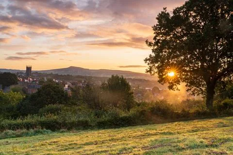 Ludlow at sunrise Stock Photos