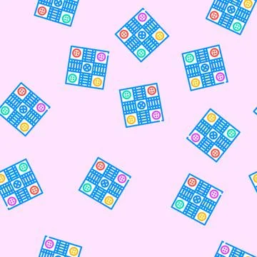 Ludo board board table vector seamless pattern 스톡 일러스트