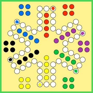 Ludo board game Stock Illustration