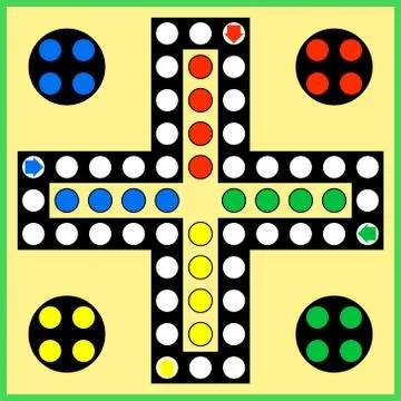 Ludo board game Stock Illustration