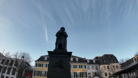 Ludwig van Beethoven statue Stock Footage 297005114