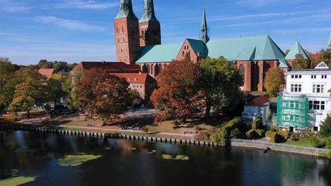 Luebeck Cathedral Stock Footage 120595019