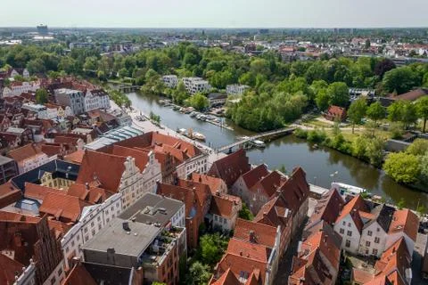 Luebeck overview Stock Photos