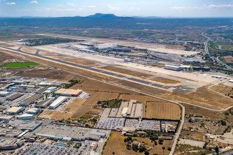 Luftbild, Aeropuerto de Palma de Mallorca, Flughafen Palma de Mallorca, St... Stock Photos