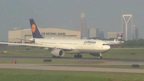 Lufthansa Airbus jet Stock Footage 90490309