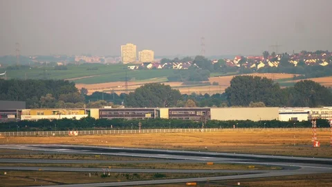 Lufthansa Aircraft Landing Stock Footage 104118916
