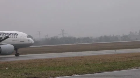 Lufthansa Airplane Stock Footage 22356454