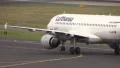 Lufthansa airplane on taxiway HD Footage