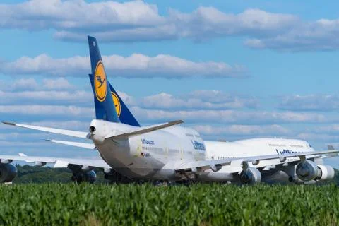 Lufthansa airplanes Stock Photos