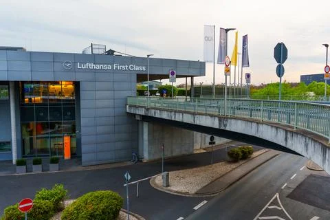 Lufthansa First Class Terminal in Frankfurt Germany Stock Photos