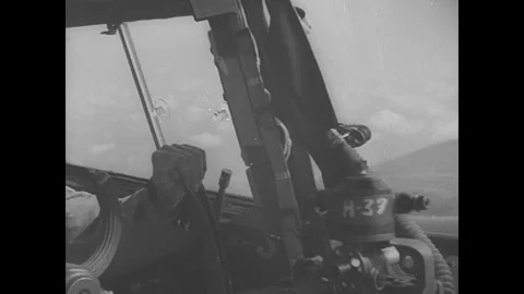 Luftwaffe planes fly above the clouds Stock Footage 252521696
