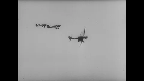 Luftwaffe Stukas dive to bombe Belgian positions 動画素材 103378285
