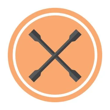 Lug Wrench Stock Illustration