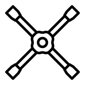 Lug wrench Vector Icon Design Illustration Stock Illustration