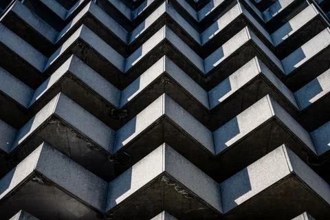 Lugano, Building facade pattern: Close up view of a modern building facade in Stock Photos
