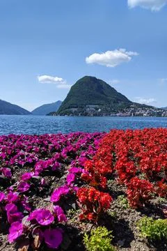 Lugano lake Stock Photos