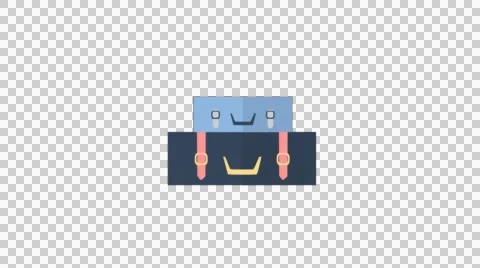 Luggage 2 question Mark animation clip for video or presentation Stock Footage 51724254