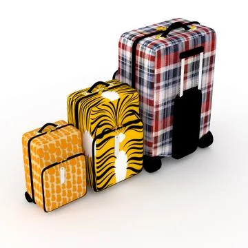 Luggage  3d. Stock Illustration