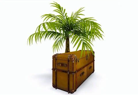 Luggage in 3D Stock Illustration