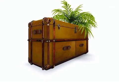 Luggage in 3D Stock Illustration