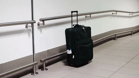 Luggage in the Airport Stock Footage