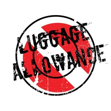 Luggage Allowance rubber stamp Stock Illustration