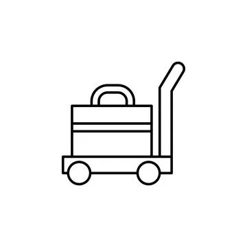 Luggage baggage icon. Element of train station icon Stock Illustration