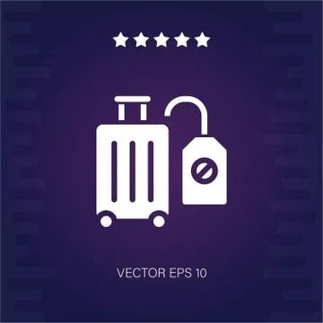 Luggage block vector icon Stock Illustration