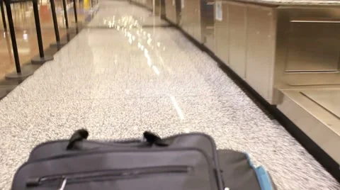 Luggage Check-in Time Lapse POV Stock Footage