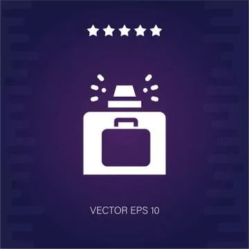 Luggage check vector icon Illustrazione stock
