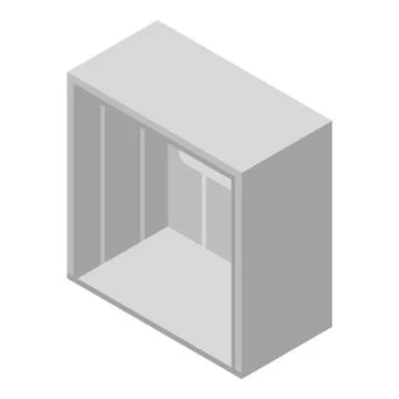 Luggage elevator icon, isometric style Stock Illustration