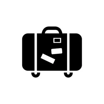 Luggage icon simple flat style vector illustration. Baggage symbol Stock Illustration