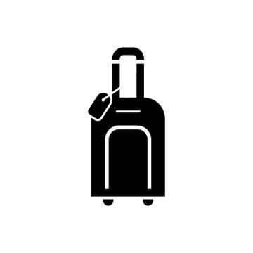 Luggage icon simple flat style vector illustration. Baggage symbol Stock Illustration