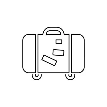 Luggage icon simple flat style vector illustration. Baggage symbol Stock Illustration