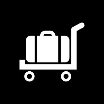Luggage icon simple flat style vector illustration. Baggage symbol Stock Illustration