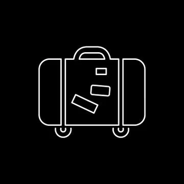 Luggage icon simple flat style vector illustration. Baggage symbol Stock Illustration
