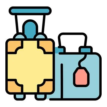 Luggage icon vector flat イラスト素材