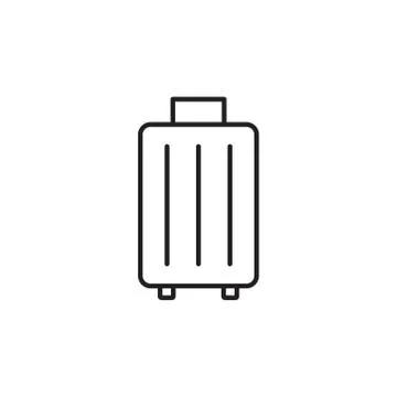 Luggage icon vector on white background Stock Illustration