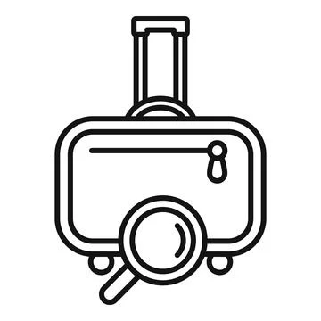 Luggage inspecting service finding problems in baggage Stock Illustration