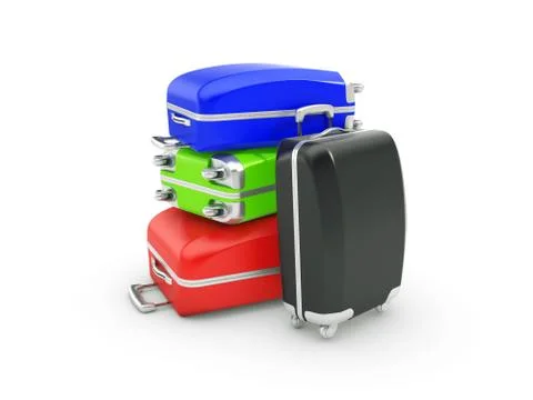 Luggage isolated on white background Stock Illustration