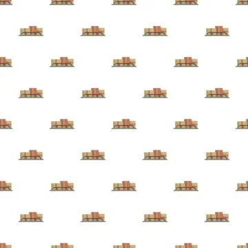 Luggage packing area seamless pattern on white Stock Illustration