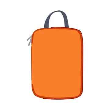 Luggage packing cube cartoon vector illustration Stock Illustration