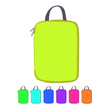 Luggage packing cube vector cartoon graphic Stock Illustration