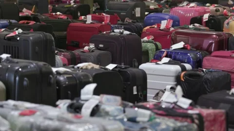 Luggage at port Stock Footage 265774438