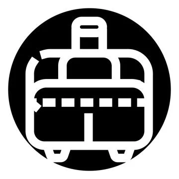 Luggage processing icon representing baggage claim and travel Stock Illustration