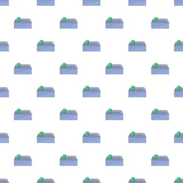 Luggage processing machine seamless pattern for travel tourism Illustration